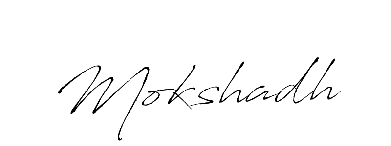 Make a beautiful signature design for name Mokshadh. With this signature (Antro_Vectra) style, you can create a handwritten signature for free. Mokshadh signature style 6 images and pictures png