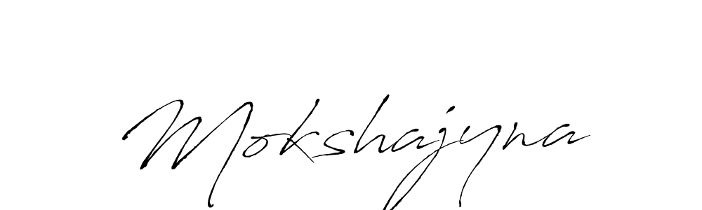 Make a beautiful signature design for name Mokshajyna. With this signature (Antro_Vectra) style, you can create a handwritten signature for free. Mokshajyna signature style 6 images and pictures png