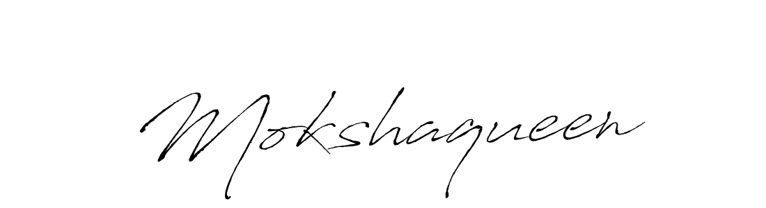 The best way (Antro_Vectra) to make a short signature is to pick only two or three words in your name. The name Mokshaqueen include a total of six letters. For converting this name. Mokshaqueen signature style 6 images and pictures png