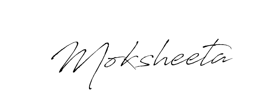 How to make Moksheeta signature? Antro_Vectra is a professional autograph style. Create handwritten signature for Moksheeta name. Moksheeta signature style 6 images and pictures png