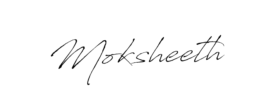 Use a signature maker to create a handwritten signature online. With this signature software, you can design (Antro_Vectra) your own signature for name Moksheeth. Moksheeth signature style 6 images and pictures png