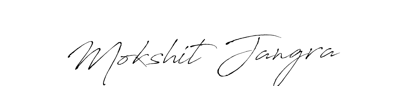 Create a beautiful signature design for name Mokshit Jangra. With this signature (Antro_Vectra) fonts, you can make a handwritten signature for free. Mokshit Jangra signature style 6 images and pictures png