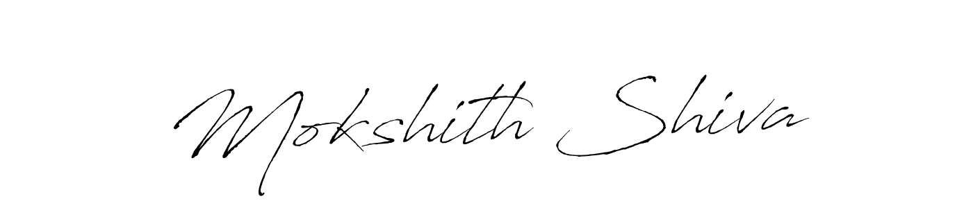 How to make Mokshith Shiva name signature. Use Antro_Vectra style for creating short signs online. This is the latest handwritten sign. Mokshith Shiva signature style 6 images and pictures png