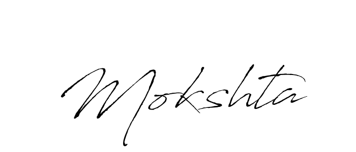 Use a signature maker to create a handwritten signature online. With this signature software, you can design (Antro_Vectra) your own signature for name Mokshta. Mokshta signature style 6 images and pictures png