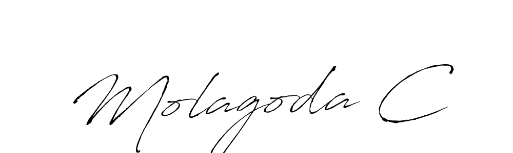 Make a beautiful signature design for name Molagoda C. With this signature (Antro_Vectra) style, you can create a handwritten signature for free. Molagoda C signature style 6 images and pictures png