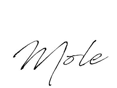 Antro_Vectra is a professional signature style that is perfect for those who want to add a touch of class to their signature. It is also a great choice for those who want to make their signature more unique. Get Mole name to fancy signature for free. Mole signature style 6 images and pictures png