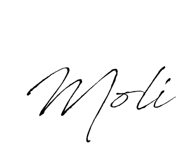 Design your own signature with our free online signature maker. With this signature software, you can create a handwritten (Antro_Vectra) signature for name Moli. Moli signature style 6 images and pictures png