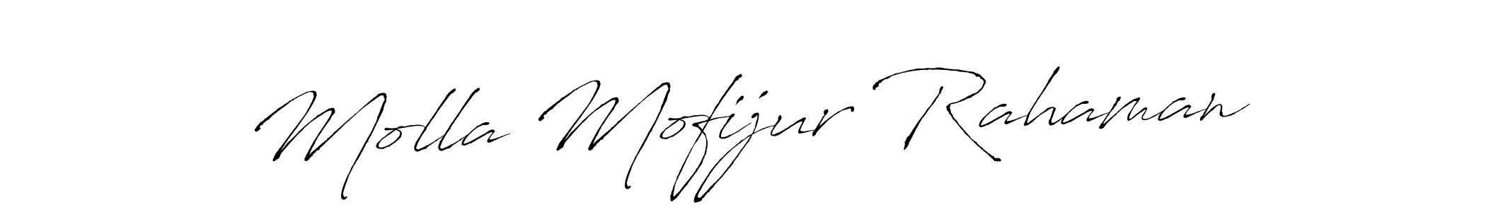 How to make Molla Mofijur Rahaman signature? Antro_Vectra is a professional autograph style. Create handwritten signature for Molla Mofijur Rahaman name. Molla Mofijur Rahaman signature style 6 images and pictures png