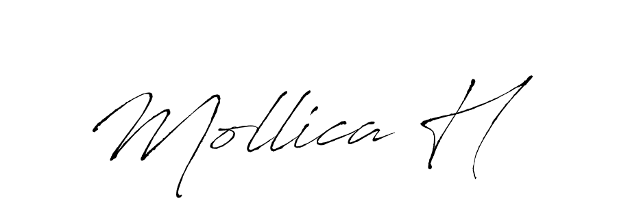 The best way (Antro_Vectra) to make a short signature is to pick only two or three words in your name. The name Mollica H include a total of six letters. For converting this name. Mollica H signature style 6 images and pictures png