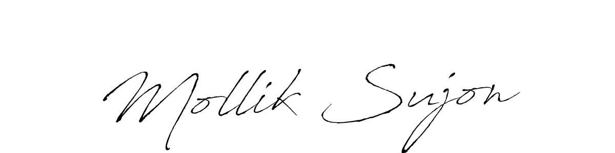 Design your own signature with our free online signature maker. With this signature software, you can create a handwritten (Antro_Vectra) signature for name Mollik Sujon. Mollik Sujon signature style 6 images and pictures png