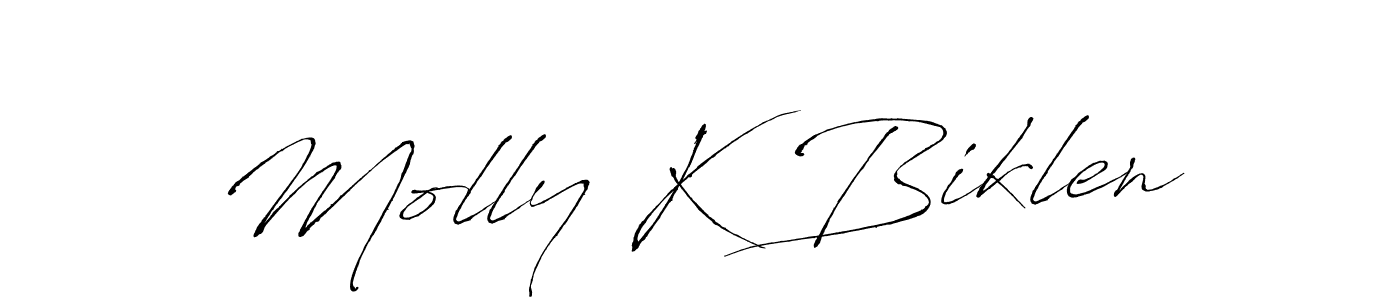 Antro_Vectra is a professional signature style that is perfect for those who want to add a touch of class to their signature. It is also a great choice for those who want to make their signature more unique. Get Molly K Biklen name to fancy signature for free. Molly K Biklen signature style 6 images and pictures png