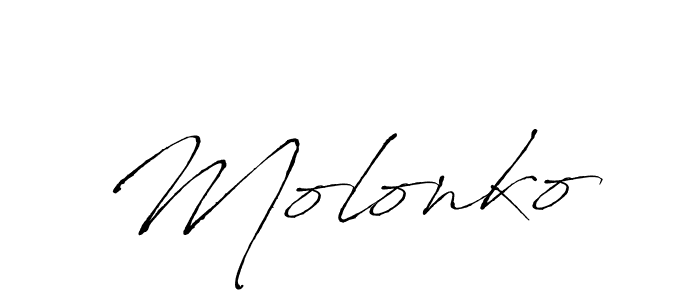 Design your own signature with our free online signature maker. With this signature software, you can create a handwritten (Antro_Vectra) signature for name Molonko. Molonko signature style 6 images and pictures png