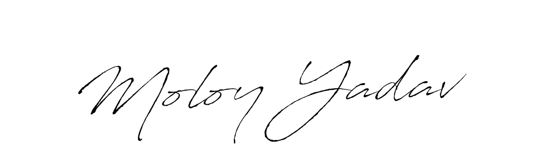 You should practise on your own different ways (Antro_Vectra) to write your name (Moloy Yadav) in signature. don't let someone else do it for you. Moloy Yadav signature style 6 images and pictures png