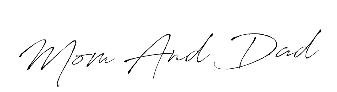 How to make Mom And Dad signature? Antro_Vectra is a professional autograph style. Create handwritten signature for Mom And Dad name. Mom And Dad signature style 6 images and pictures png