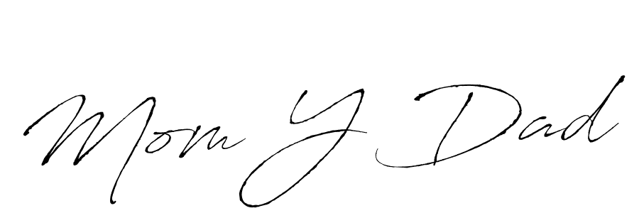 if you are searching for the best signature style for your name Mom Y Dad. so please give up your signature search. here we have designed multiple signature styles  using Antro_Vectra. Mom Y Dad signature style 6 images and pictures png