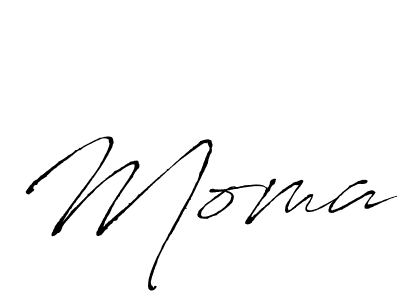 Create a beautiful signature design for name Moma. With this signature (Antro_Vectra) fonts, you can make a handwritten signature for free. Moma signature style 6 images and pictures png