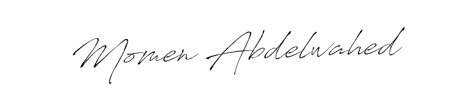Create a beautiful signature design for name Momen Abdelwahed. With this signature (Antro_Vectra) fonts, you can make a handwritten signature for free. Momen Abdelwahed signature style 6 images and pictures png