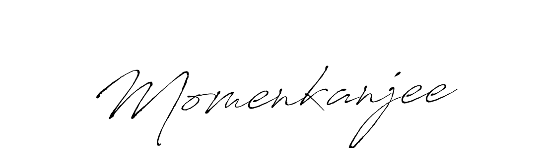 Momenkanjee stylish signature style. Best Handwritten Sign (Antro_Vectra) for my name. Handwritten Signature Collection Ideas for my name Momenkanjee. Momenkanjee signature style 6 images and pictures png