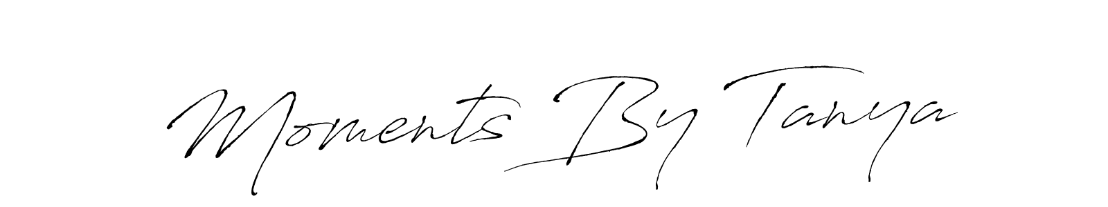 Design your own signature with our free online signature maker. With this signature software, you can create a handwritten (Antro_Vectra) signature for name Moments By Tanya. Moments By Tanya signature style 6 images and pictures png