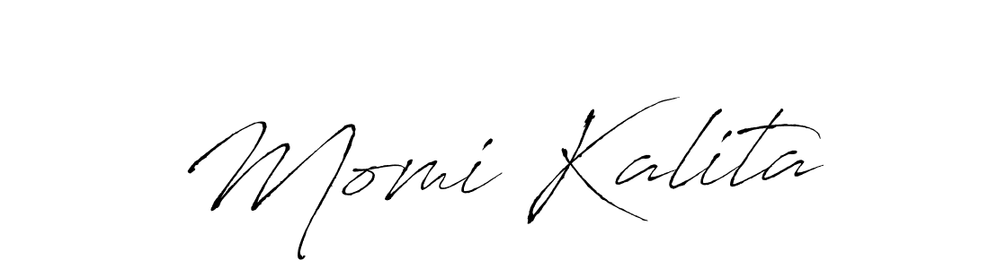 Design your own signature with our free online signature maker. With this signature software, you can create a handwritten (Antro_Vectra) signature for name Momi Kalita. Momi Kalita signature style 6 images and pictures png