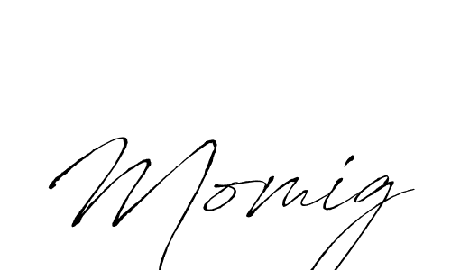 Design your own signature with our free online signature maker. With this signature software, you can create a handwritten (Antro_Vectra) signature for name Momig. Momig signature style 6 images and pictures png