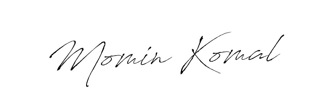 Make a beautiful signature design for name Momin Komal. With this signature (Antro_Vectra) style, you can create a handwritten signature for free. Momin Komal signature style 6 images and pictures png