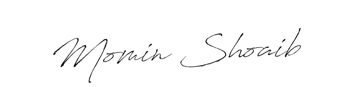 Design your own signature with our free online signature maker. With this signature software, you can create a handwritten (Antro_Vectra) signature for name Momin Shoaib. Momin Shoaib signature style 6 images and pictures png