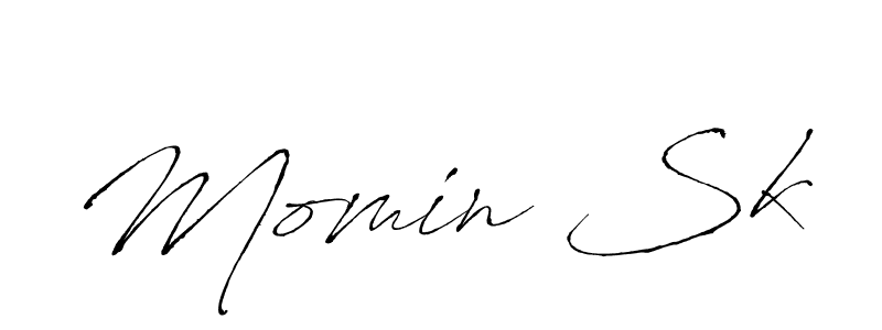 Design your own signature with our free online signature maker. With this signature software, you can create a handwritten (Antro_Vectra) signature for name Momin Sk. Momin Sk signature style 6 images and pictures png