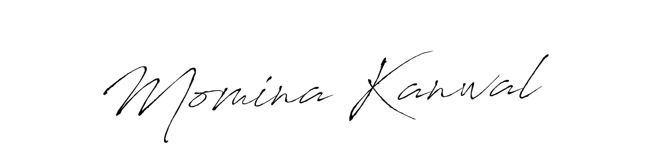 Make a beautiful signature design for name Momina Kanwal. With this signature (Antro_Vectra) style, you can create a handwritten signature for free. Momina Kanwal signature style 6 images and pictures png