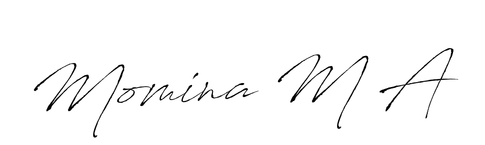 Also we have Momina M A name is the best signature style. Create professional handwritten signature collection using Antro_Vectra autograph style. Momina M A signature style 6 images and pictures png