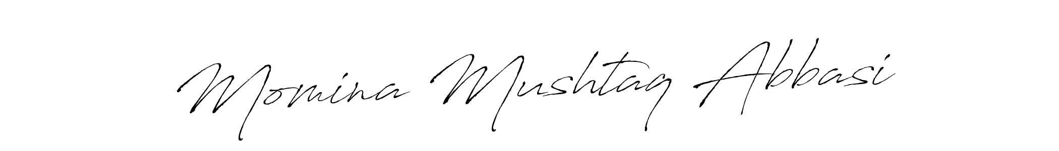 Antro_Vectra is a professional signature style that is perfect for those who want to add a touch of class to their signature. It is also a great choice for those who want to make their signature more unique. Get Momina Mushtaq Abbasi name to fancy signature for free. Momina Mushtaq Abbasi signature style 6 images and pictures png