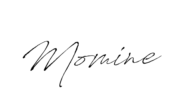 Use a signature maker to create a handwritten signature online. With this signature software, you can design (Antro_Vectra) your own signature for name Momine. Momine signature style 6 images and pictures png