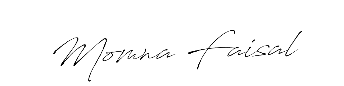 Also we have Momna Faisal name is the best signature style. Create professional handwritten signature collection using Antro_Vectra autograph style. Momna Faisal signature style 6 images and pictures png