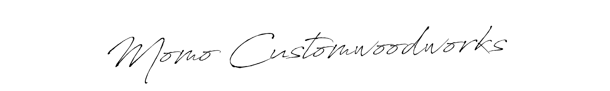 The best way (Antro_Vectra) to make a short signature is to pick only two or three words in your name. The name Momo Customwoodworks include a total of six letters. For converting this name. Momo Customwoodworks signature style 6 images and pictures png