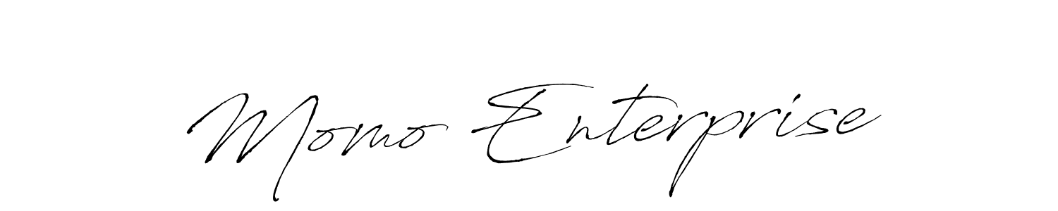 How to make Momo Enterprise signature? Antro_Vectra is a professional autograph style. Create handwritten signature for Momo Enterprise name. Momo Enterprise signature style 6 images and pictures png