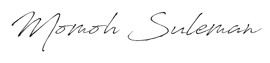 The Antro_Vectra typeface gives name Momoh Suleman a refined look. Suitable for certificates, diplomas, and official verification. Momoh Suleman signature style 6 images and pictures png