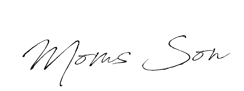 How to make Moms Son signature? Antro_Vectra is a professional autograph style. Create handwritten signature for Moms Son name. Moms Son signature style 6 images and pictures png