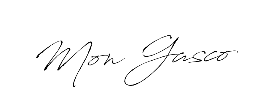 Also we have Mon Gasco name is the best signature style. Create professional handwritten signature collection using Antro_Vectra autograph style. Mon Gasco signature style 6 images and pictures png