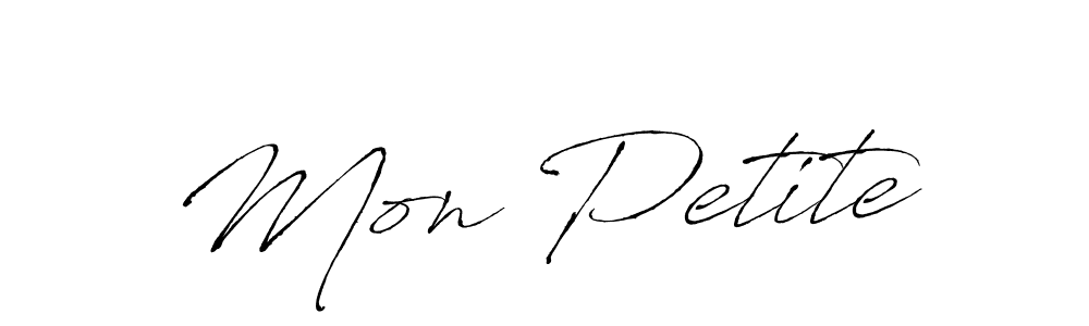 Use a signature maker to create a handwritten signature online. With this signature software, you can design (Antro_Vectra) your own signature for name Mon Petite. Mon Petite signature style 6 images and pictures png