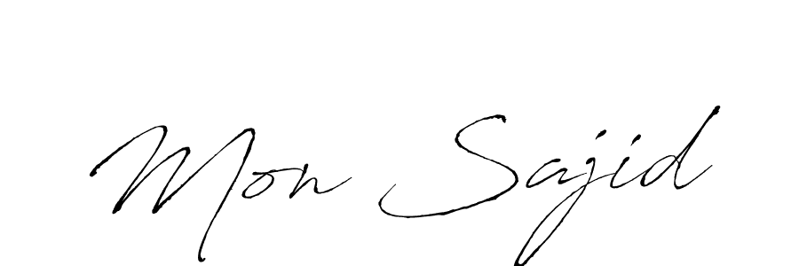 Design your own signature with our free online signature maker. With this signature software, you can create a handwritten (Antro_Vectra) signature for name Mon Sajid. Mon Sajid signature style 6 images and pictures png