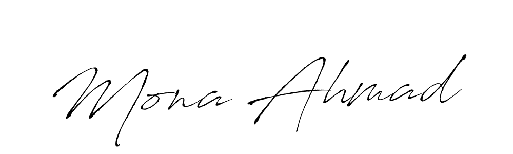 Mona Ahmad stylish signature style. Best Handwritten Sign (Antro_Vectra) for my name. Handwritten Signature Collection Ideas for my name Mona Ahmad. Mona Ahmad signature style 6 images and pictures png