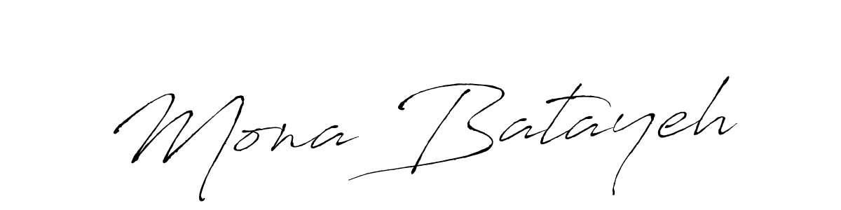 Mona Batayeh stylish signature style. Best Handwritten Sign (Antro_Vectra) for my name. Handwritten Signature Collection Ideas for my name Mona Batayeh. Mona Batayeh signature style 6 images and pictures png