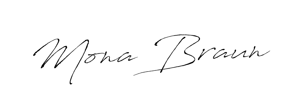 Mona Braun stylish signature style. Best Handwritten Sign (Antro_Vectra) for my name. Handwritten Signature Collection Ideas for my name Mona Braun. Mona Braun signature style 6 images and pictures png
