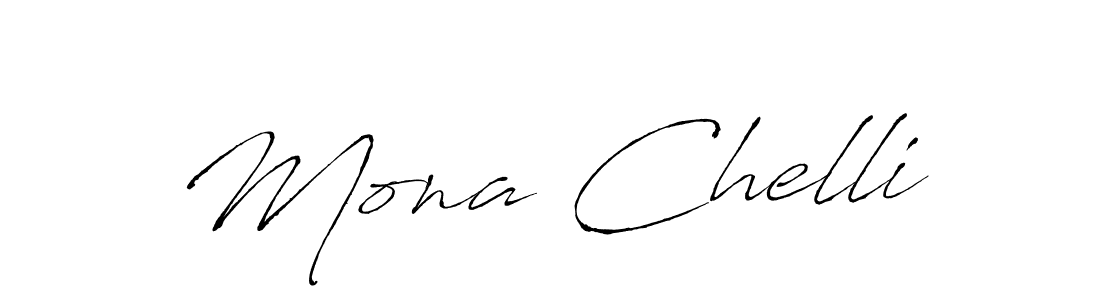 Design your own signature with our free online signature maker. With this signature software, you can create a handwritten (Antro_Vectra) signature for name Mona Chelli. Mona Chelli signature style 6 images and pictures png