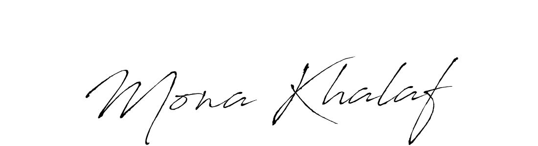 Mona Khalaf stylish signature style. Best Handwritten Sign (Antro_Vectra) for my name. Handwritten Signature Collection Ideas for my name Mona Khalaf. Mona Khalaf signature style 6 images and pictures png