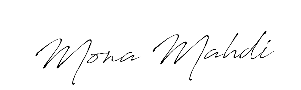 Antro_Vectra is a professional signature style that is perfect for those who want to add a touch of class to their signature. It is also a great choice for those who want to make their signature more unique. Get Mona Mahdi name to fancy signature for free. Mona Mahdi signature style 6 images and pictures png