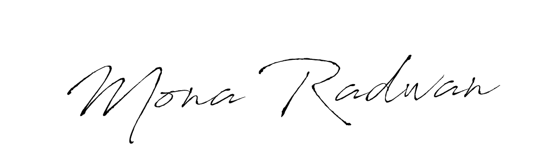 Create a beautiful signature design for name Mona Radwan. With this signature (Antro_Vectra) fonts, you can make a handwritten signature for free. Mona Radwan signature style 6 images and pictures png