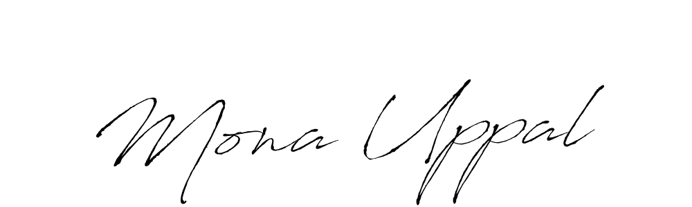 Make a beautiful signature design for name Mona Uppal. With this signature (Antro_Vectra) style, you can create a handwritten signature for free. Mona Uppal signature style 6 images and pictures png