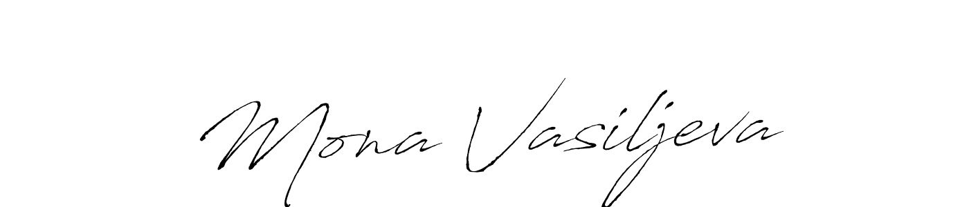 Also we have Mona Vasiljeva name is the best signature style. Create professional handwritten signature collection using Antro_Vectra autograph style. Mona Vasiljeva signature style 6 images and pictures png