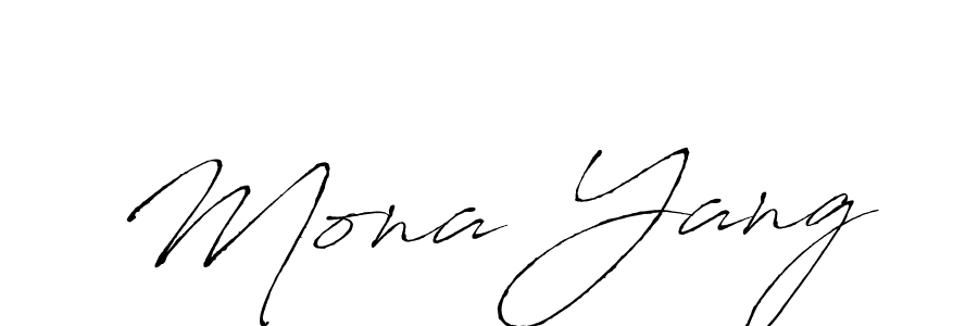 Make a beautiful signature design for name Mona Yang. With this signature (Antro_Vectra) style, you can create a handwritten signature for free. Mona Yang signature style 6 images and pictures png